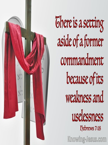 Hebrews 7:18 The Setting Aside Of A Former Commandment (red)